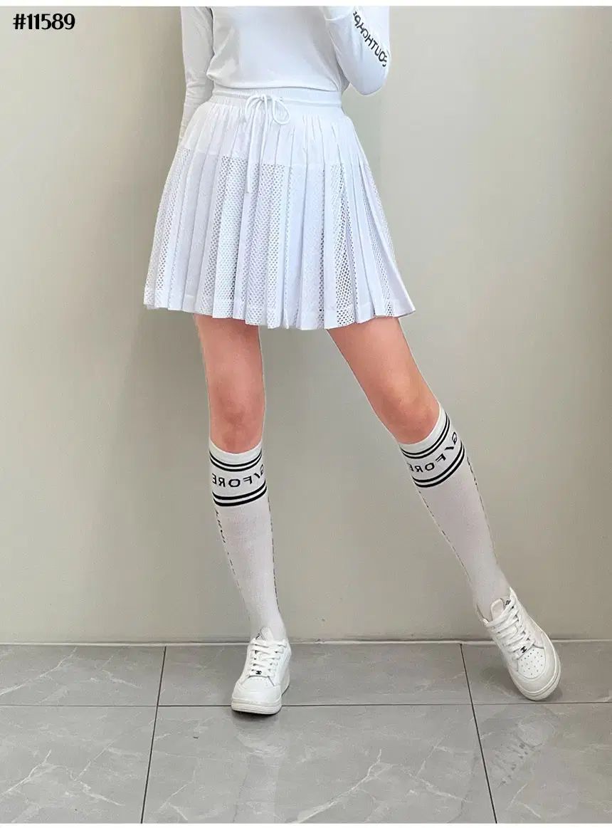 レディースゴルフウェア メッシュ プリーツ スカート レディース