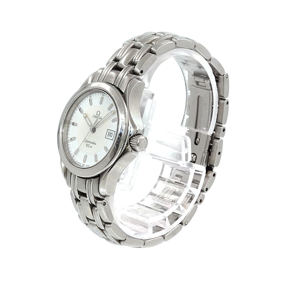 オメガ シーマスター120 2581.66 パープルシェル レディース 腕時計 オメガ / OMEGA シーマスター 120 2581.66 ピンクシェル レディース