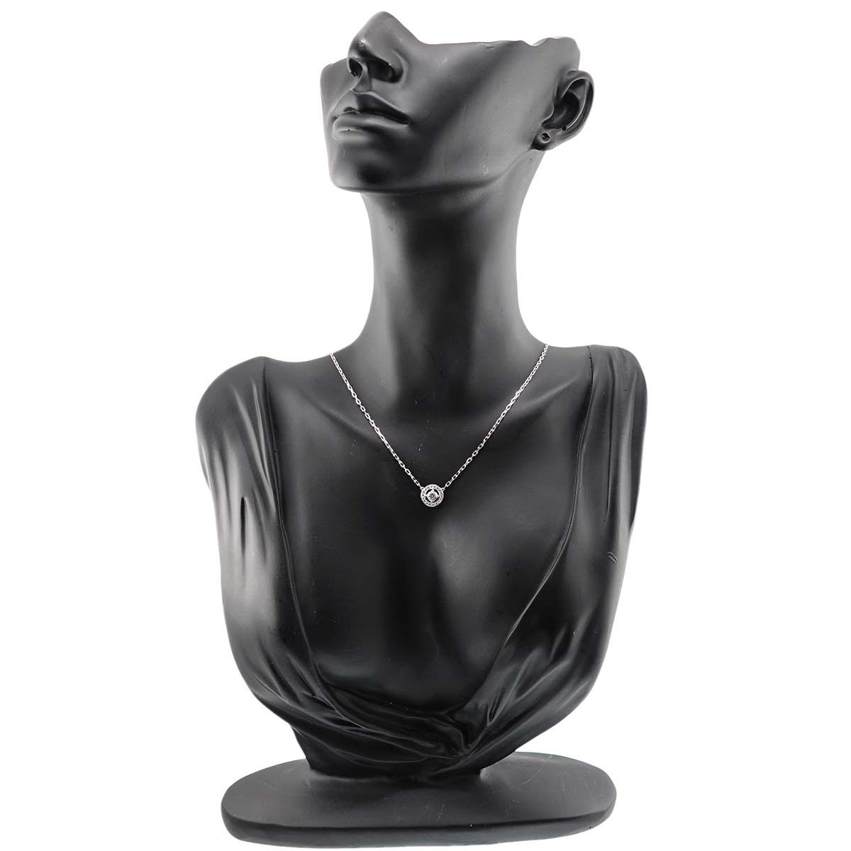 ブシュロン BOUCHERON アバ ダイヤ ネックレス 43cm K18 WG ホワイト  