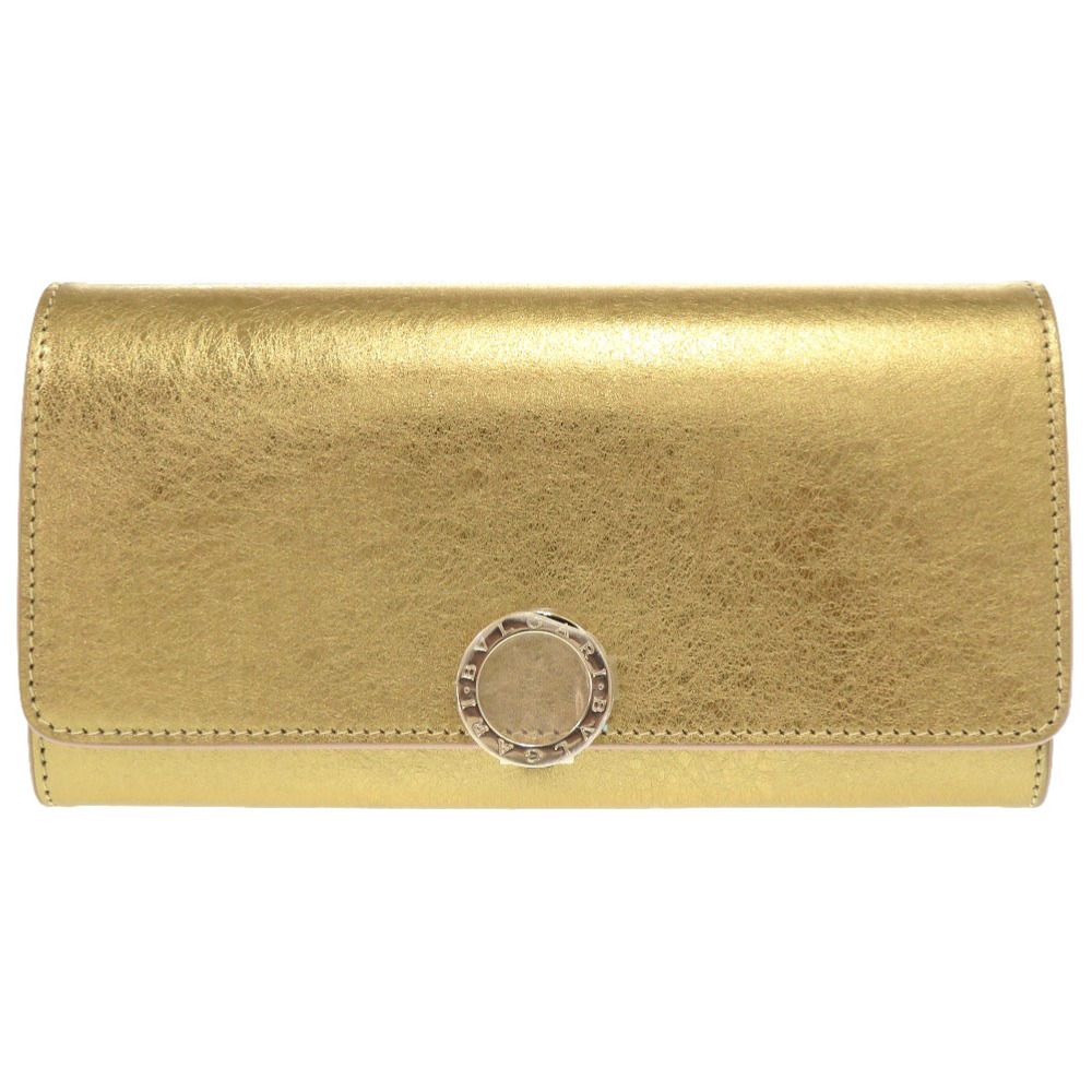 ♥ ブルガリ ブルガリブルガリ レザー ゴールド ゴールド金具 長財布 財布 0216 BVLGARI