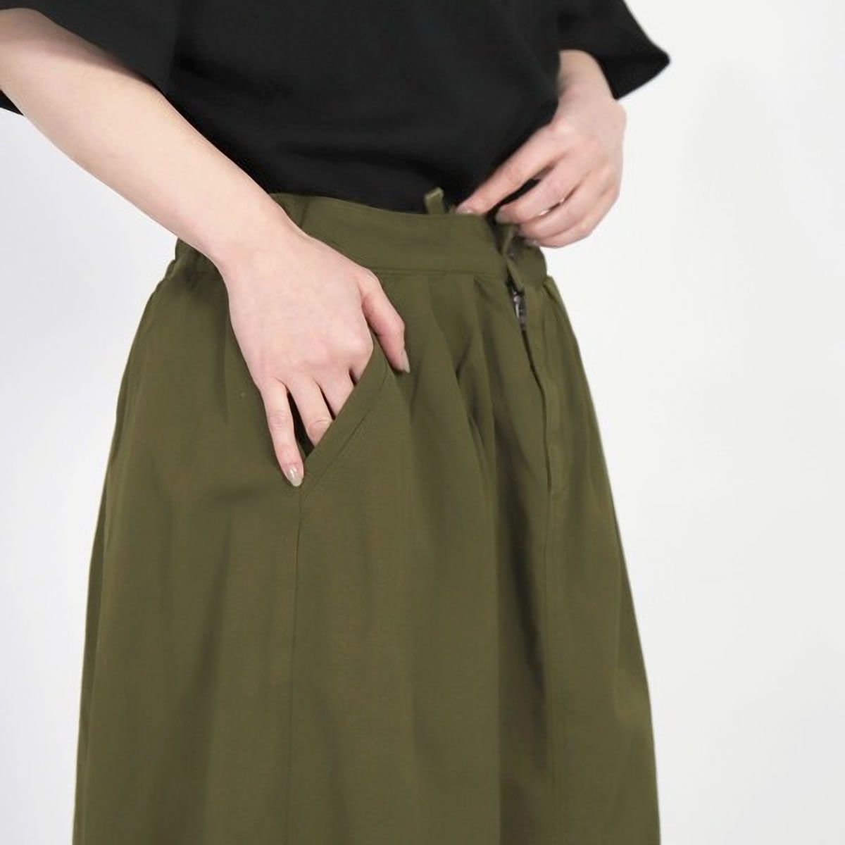 デイリーに履きたいスカート 】 ドミンゴ アーミーポプリン イージー