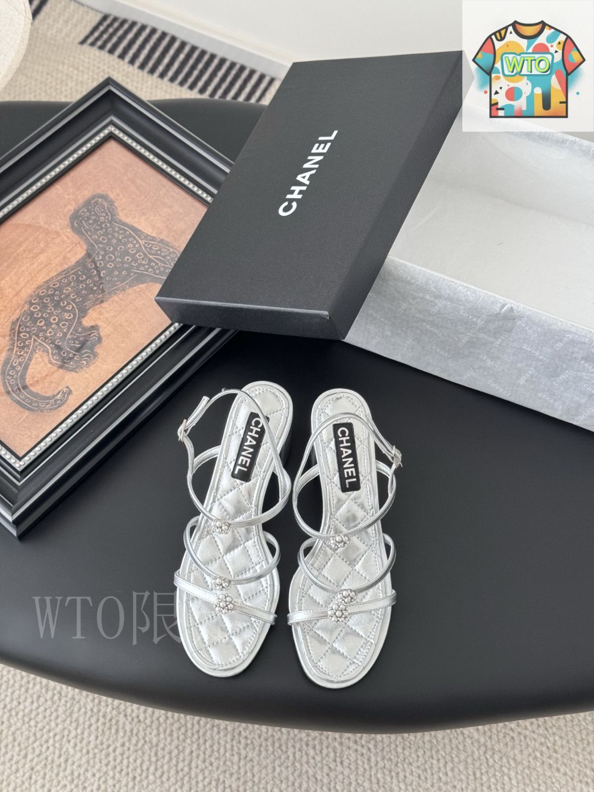 シャネル　サンダル グログランブラック☆【 CHANEL 】シャネル サンダル 25C