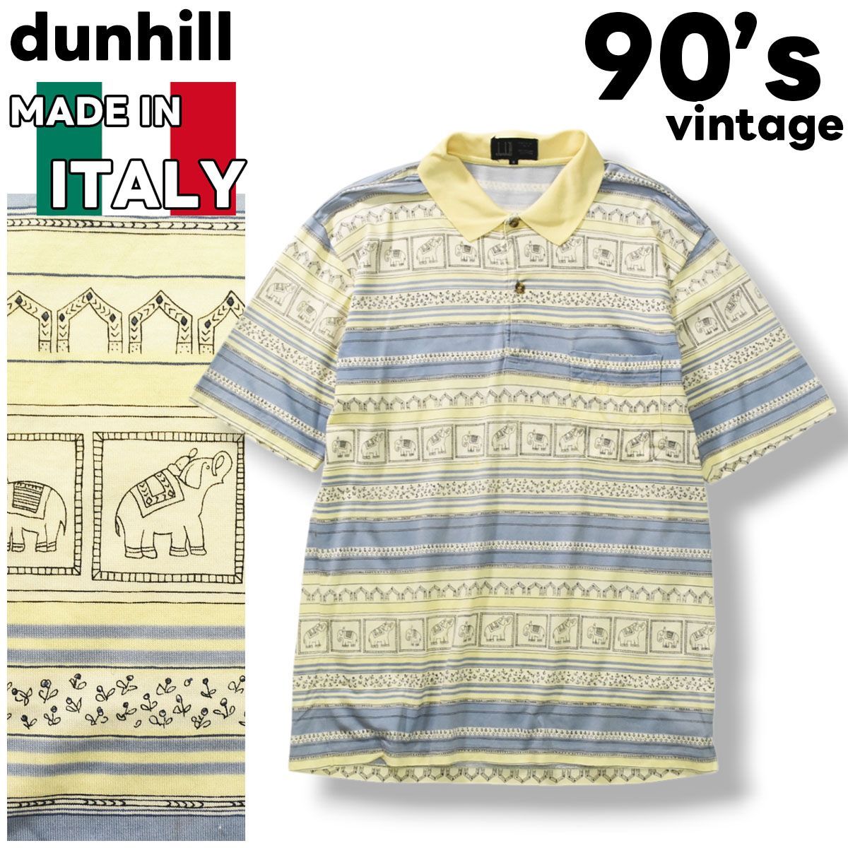 美デザイン】 90s ヴィンテージ イタリア製 ダンヒル dunhill