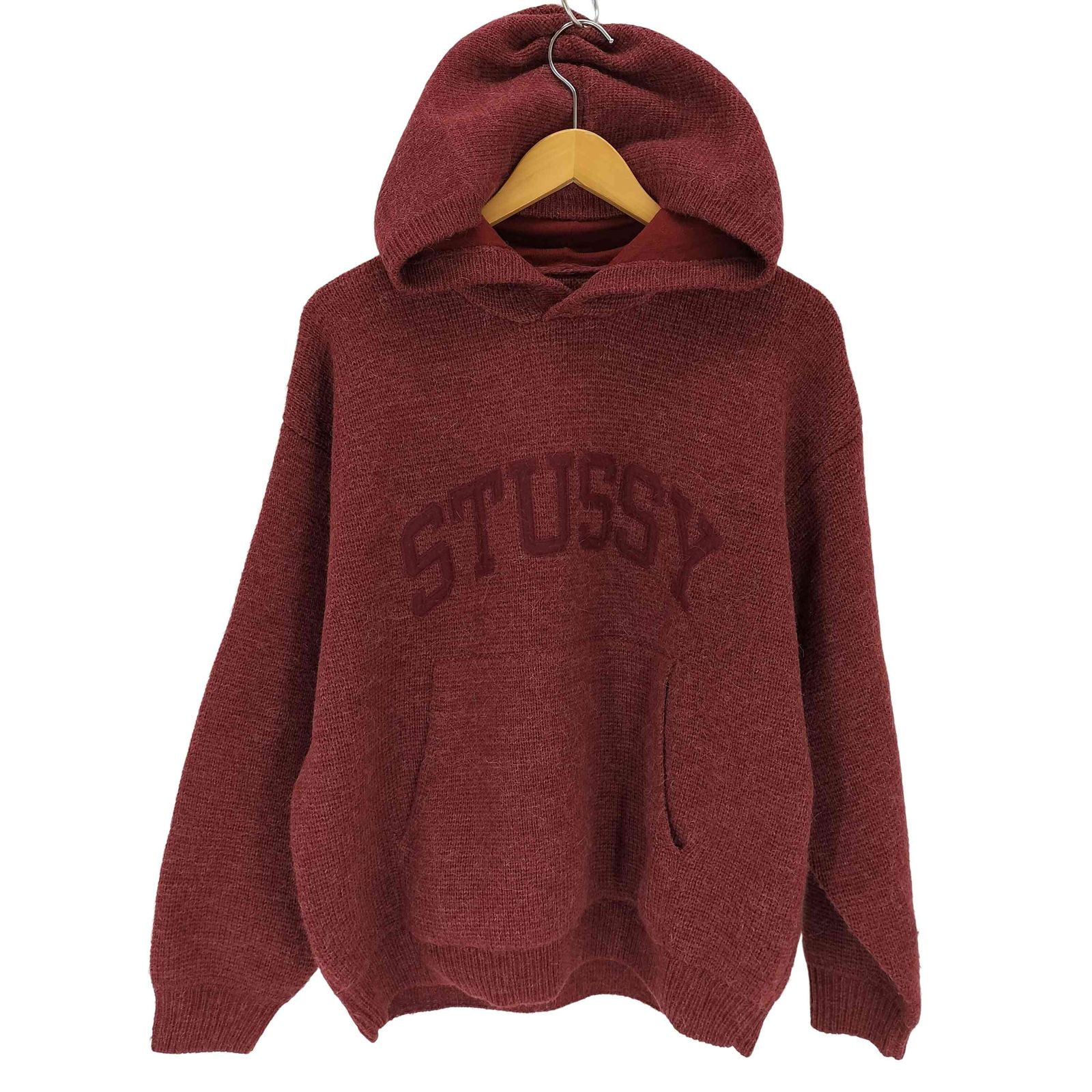 ★STUSSY★FELT PATCH KNIT HOODIE ニット フーディ★追跡可 stussy felt patch knit hoodie ☆ ₱16,900 ☆ japan pre order