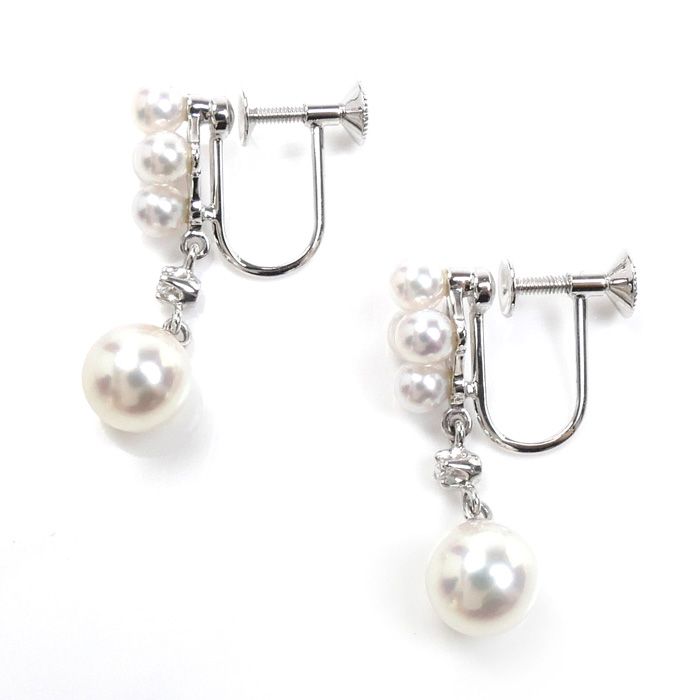 K18ミキモトMIKIMOTOアコヤパールイヤリング【片耳用】 MIKIMOTO ミキモト アコヤパール イヤリング 7.1mm K18YG 一粒