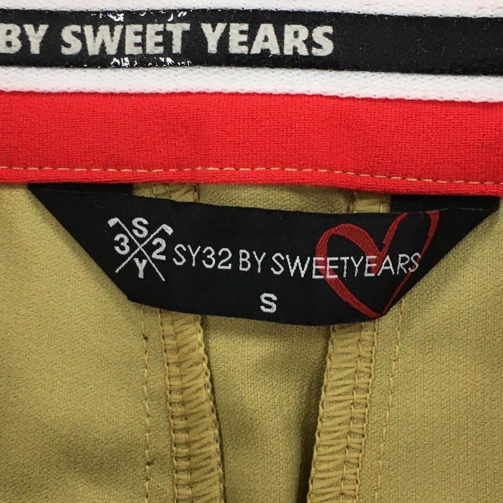 SY32 BY SWEET YEARS - 【超美品】SY32 コーデュロイスカート ライトブラウン×ブラウン ロゴ総柄 レディース S ゴルフウェア SY32 BY SWEET YEARS 超美品】SY32 コーデュロイスカート ライトブラウン×ブラウン