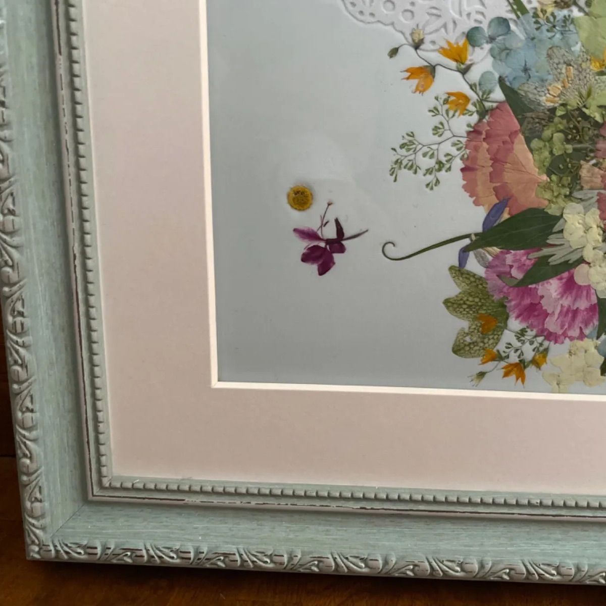 押し花アート インテリア絵画 絵画 牡丹 植物の絵画 アート 花の