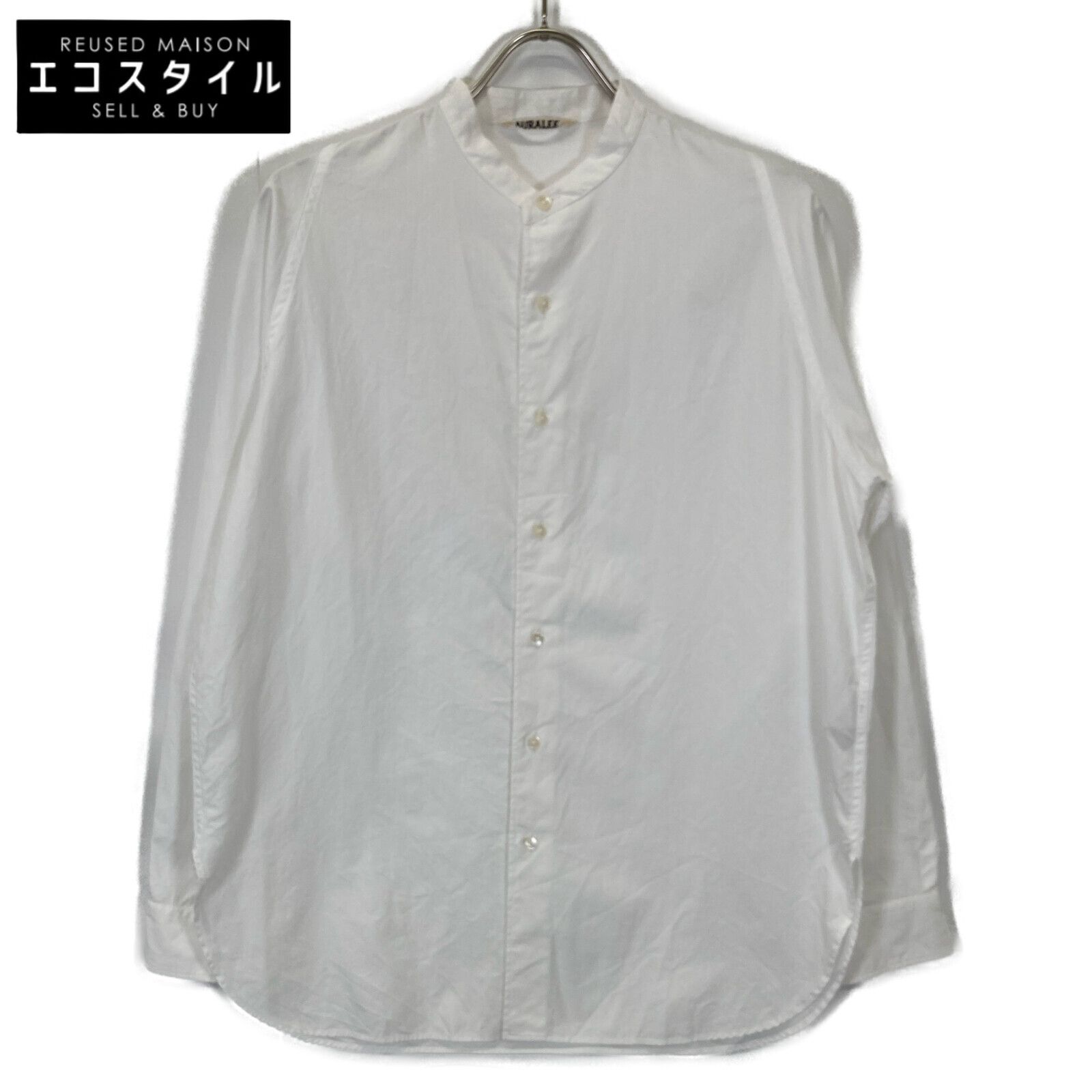 AURALEE オーラリー A22SS05TN ﾎﾜｲﾄ WASHED FINX TWILL SHIRTSｼｬﾂ O