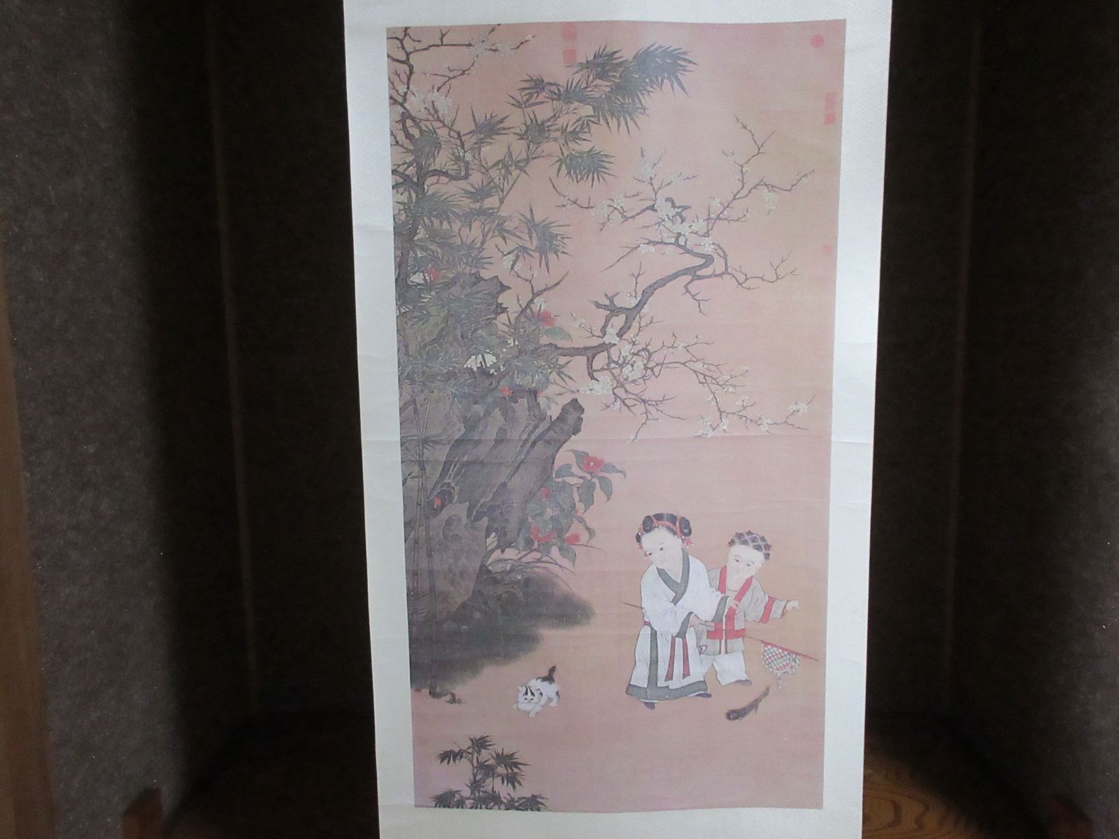 ☆中国 古美術 掛け軸 掛軸 転写画 宋人冬日嬰戯図 - メルカリ