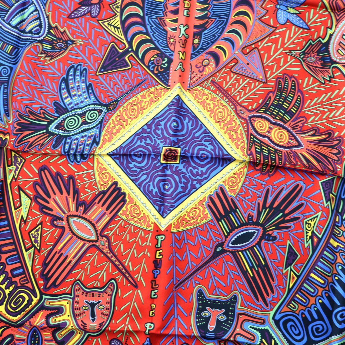 極美品◎フランス製 HERMES エルメス カレ90 レディース シルク100