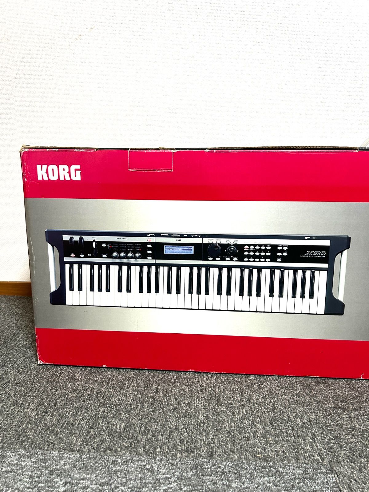 KORG X50 シンセサイザー 61鍵盤 箱付き コルグ アダプター CD