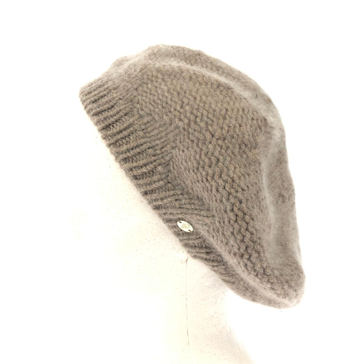 ヘレンカミスキー ベージュ カシミヤ100%ニット ベレー帽 ヘレンカミ