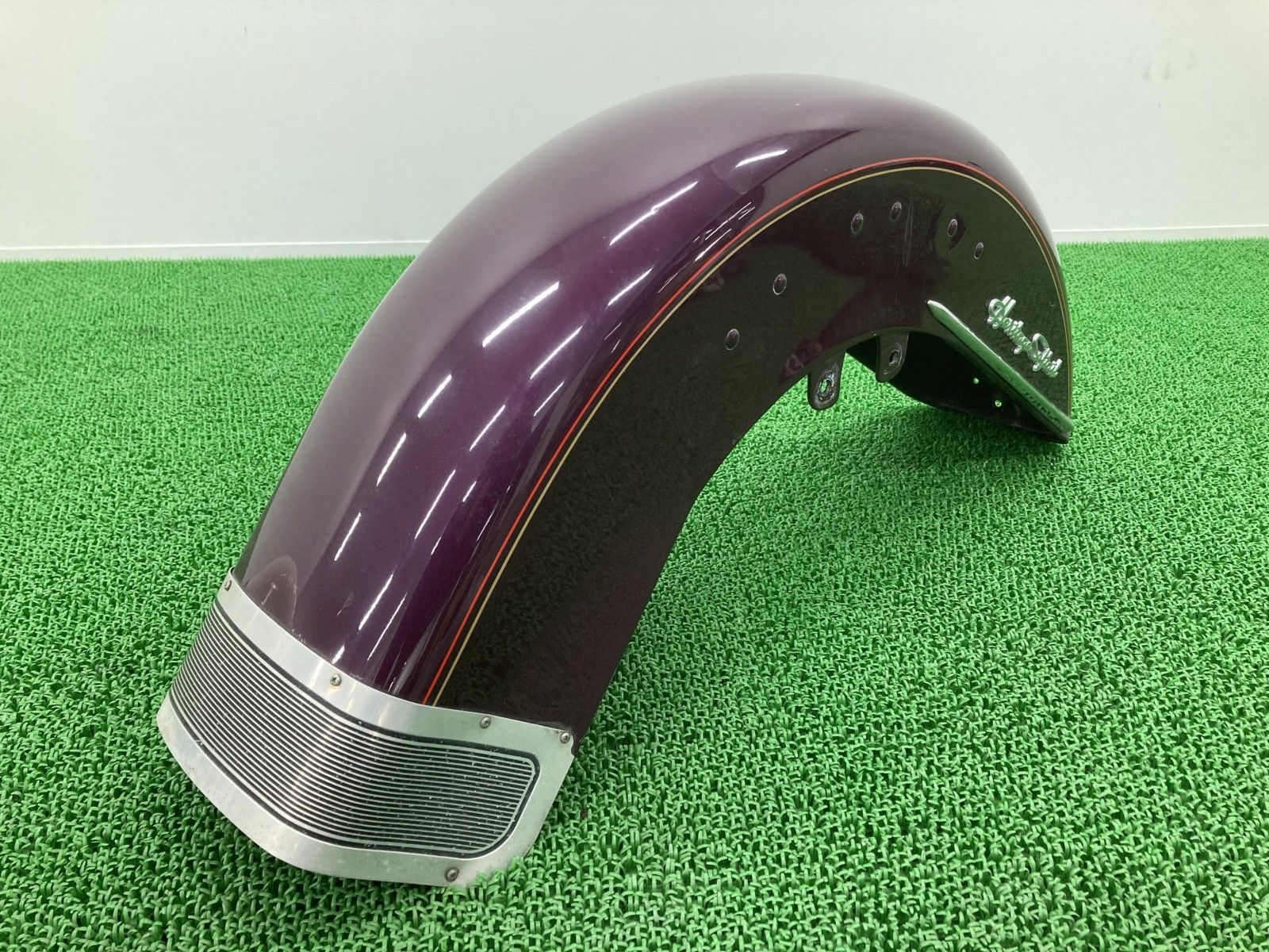 ハーレーFLSTC1340フロントフェンダー中古品 FLSTC1340 フロントフェンダー 青M ハーレー 純正 中古 バイク