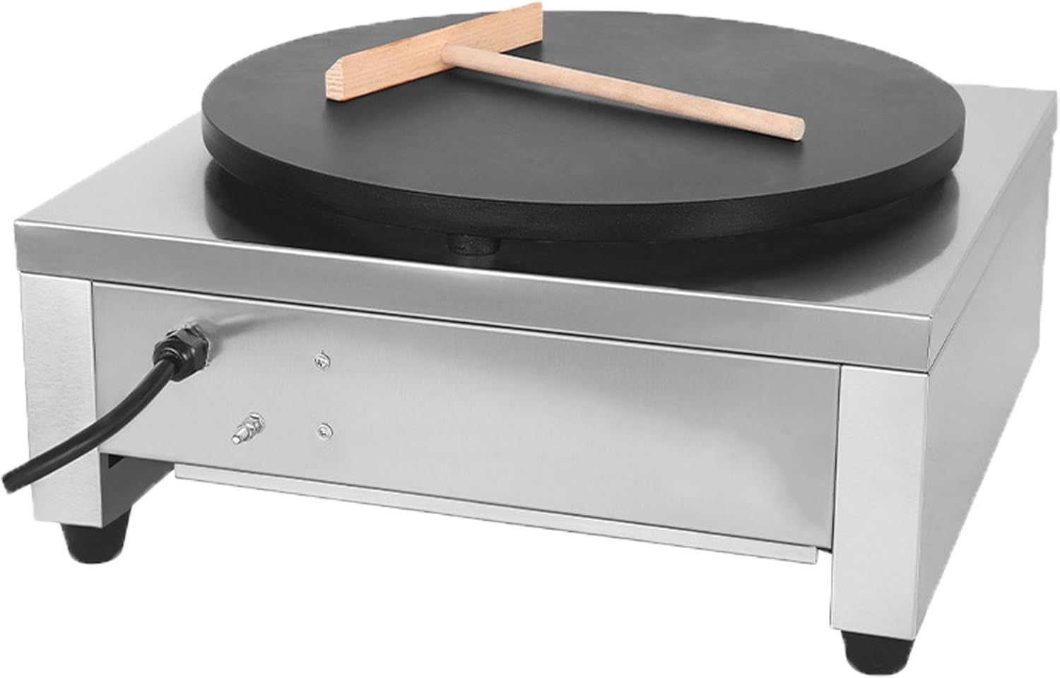 業務用クレープメーカー 温度調節 50-300℃ 焦げ付き防止ホットプレート 直径40cmの加熱プレート付き 電気クレープ焼き器 クレープグリドル 電気クレープ機 PSE認証済