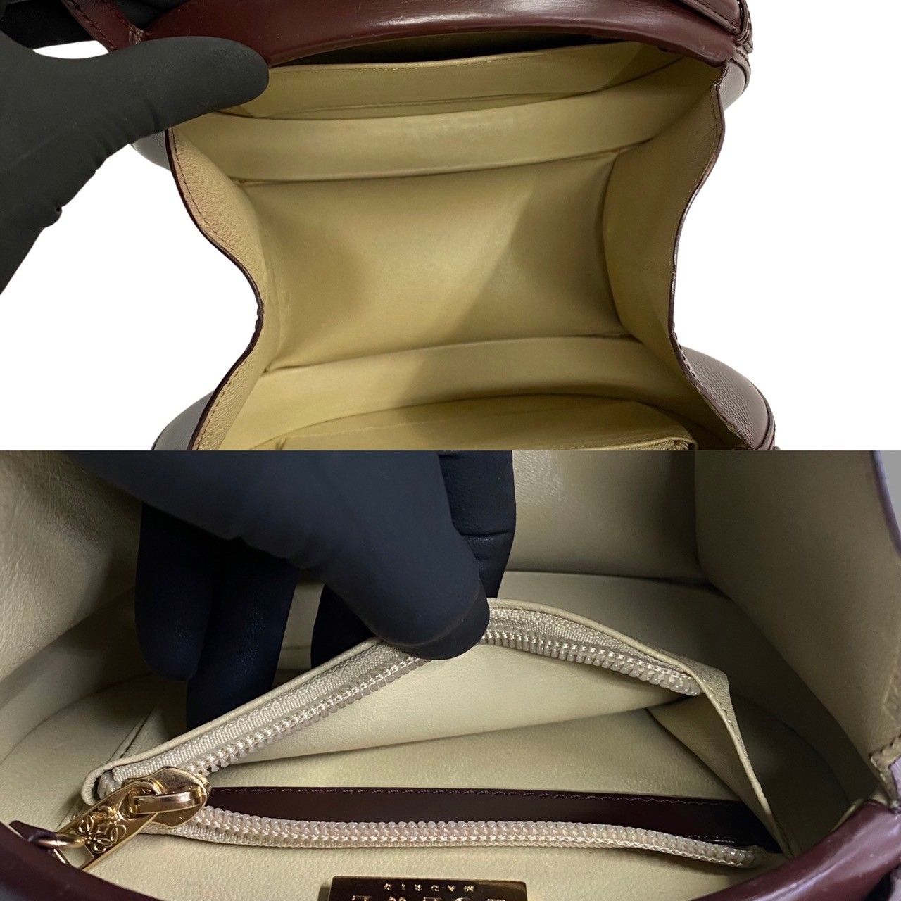 極 美品 希少品 LOEWE ロエベ アナグラム ロゴ カーフ レザー 本革 極 美品 希少品 LOEWE ロエベ アナグラム ロゴ カーフ レザー 本革