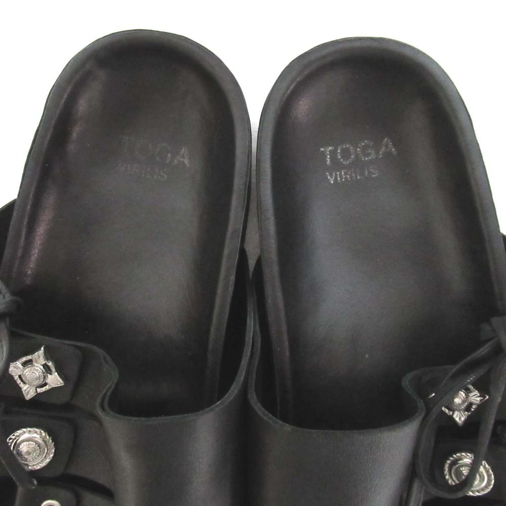 美品 TOGA VIRILIS トーガビリリーズ AJ755 シルバーコンチョ レザー  
