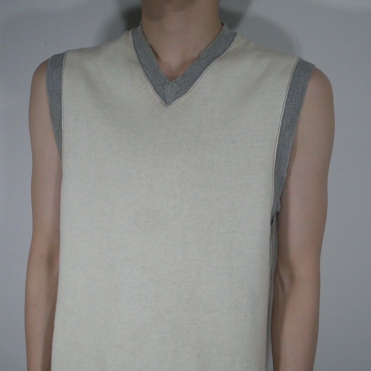 ad2003 comme des garçons homme plus message designed reversible vest