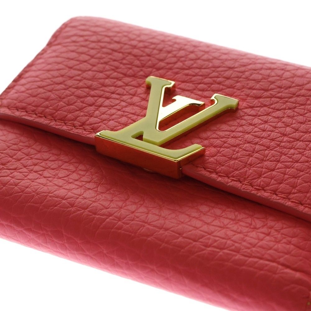 LOUIS VUITTON ルイヴィトン ポルトフォイユカプシーヌ XS バイカラー レザー コンパクトウォレット 2つ折り財布 ピンク/イエロー M81203 RFID レディース LOUIS VUITTON ルイヴィトン 折り財布 レディース ポルトフォイユ
