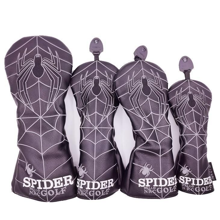 4点セット ゴルフヘッドカバー ドライバー用カバー /ウッド FW用カバー / UT用カバー 変換ダグ付き spiders スパイダー NEW -  メルカリ