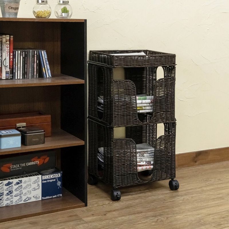 ラタン 新聞ストッカー ラタン 新聞ストッカー BR⁄IV ラタン 新聞