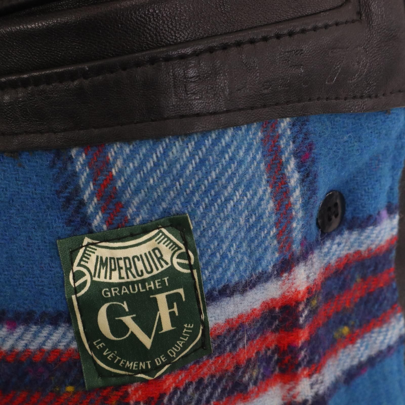 70年代 フランス製 GVF コルビジェジャケット レザー ヴィンテージ  