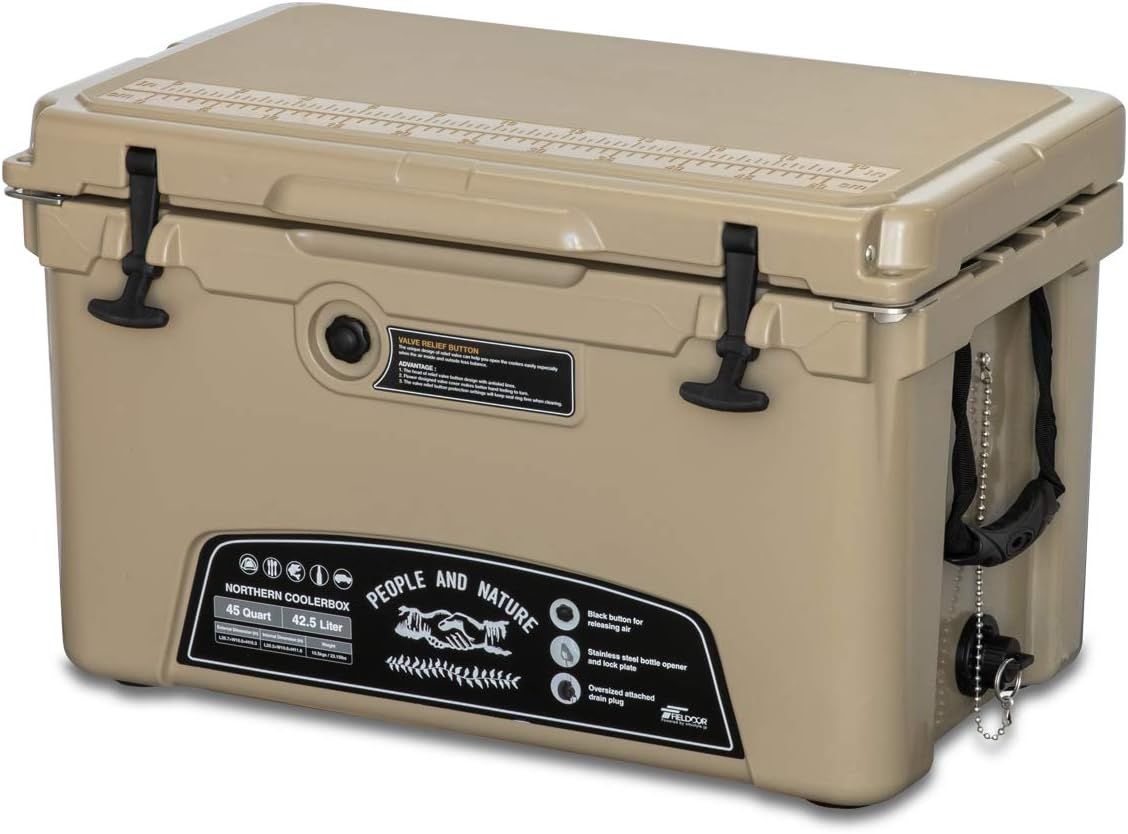 FIELDOOR ノーザンクーラーボックス 容量66.2L 42.5L 33.1L 18.9L 密閉 長時間 保冷 キャンプ BBQ 釣り レジャー 災害