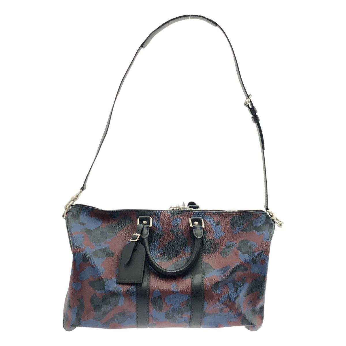 Louis Vuitton | ルイヴィトン | DU1176 ダミエ カモフラージュ キーポル バンドリエール45 ボストンバッグ | ブルー | ブラック | レッド | レディース