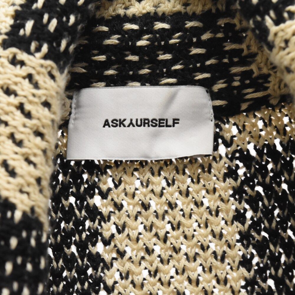 ASKYURSELF (アスクユアセルフ) 23SS Checkered Crochet Shirt  