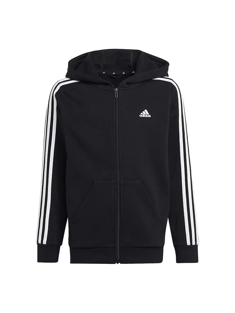 【古着】adidas フル ジップパーカー ブラック スリーストライプス adidas（アディダス）の「フューチャーアイコン スリーストライプス