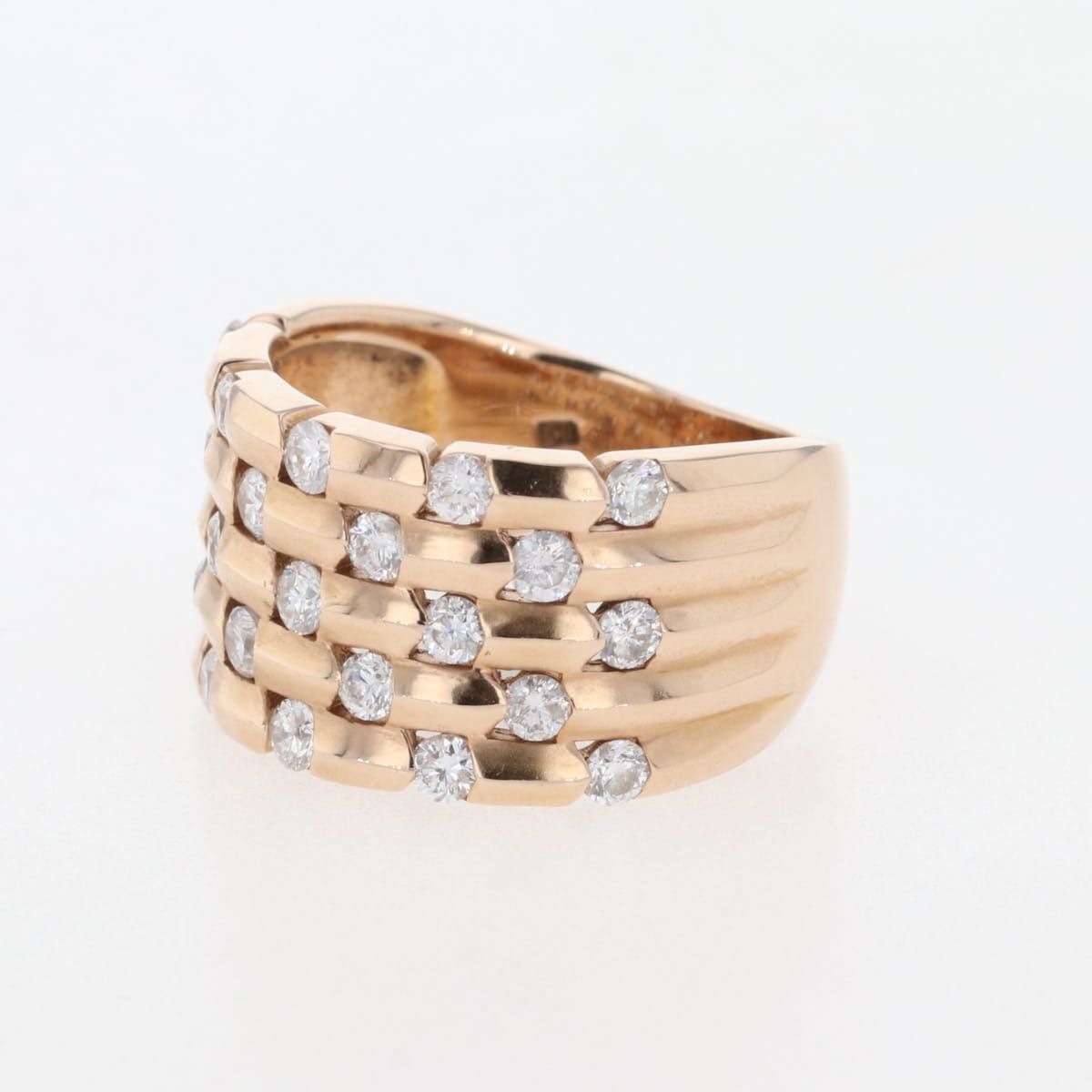 メレダイヤ デザインリング PG ピンクゴールド 指輪 リング 12.5号 K18 ダイヤモンド レディース