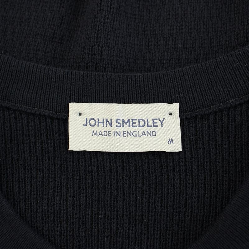 ジョンスメドレー JOHN SMEDLEY ニット セーター Uネック 長袖 コットン M 紺 ネイビー /YT レディース ジョンスメドレー JOHN SMEDLEY ニット セーター Uネック 長袖
