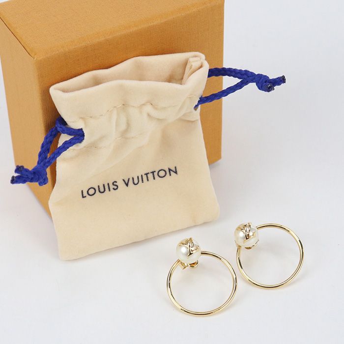 LOUIS VUITTON ルイヴィトン ピアス・LV エクリプス パール