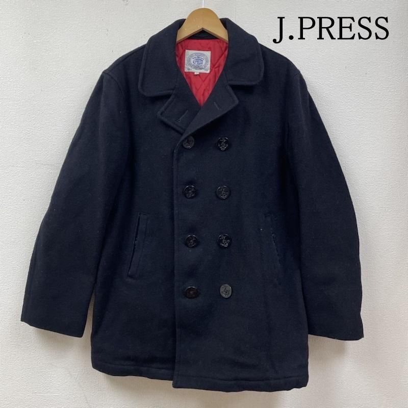 ジェイプレス 中綿 キルティング ピーコート ジャケット 紺 ネイビー L