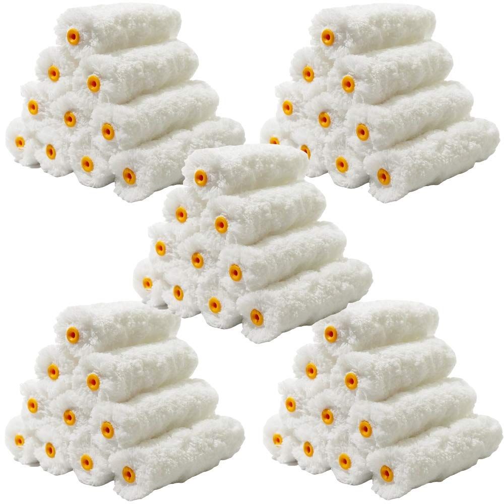 ハケ市 スモール ローラー マイクロファイバー ホワイト 白 6インチ 20mm 50本 塗装 ペイントローラー まとめ買い セット