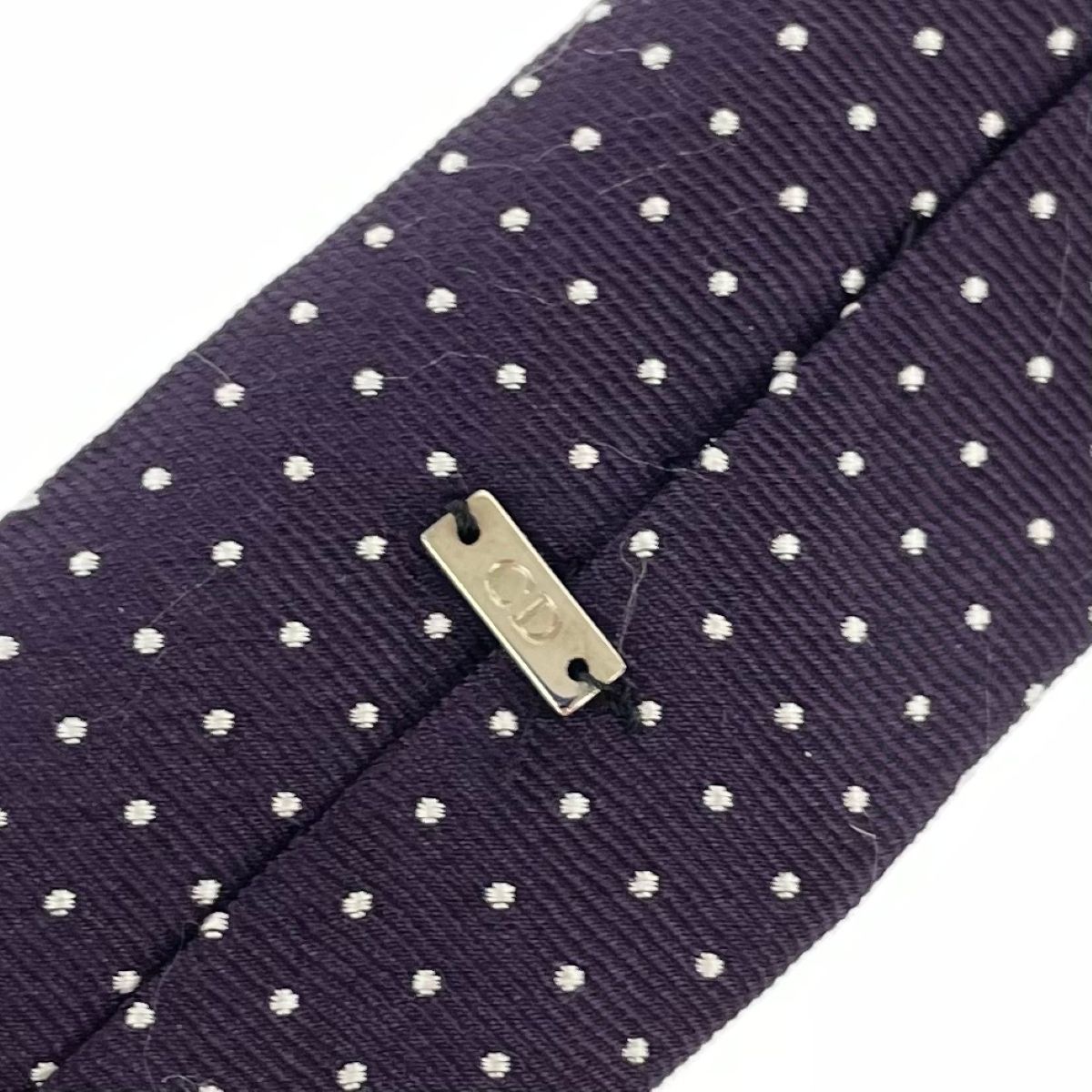 Christian Dior ディオール イタリア製 ナロータイ ネイビー 細身 Christian Dior ディオール イタリア製 ナロータイ ネイビー 細身
