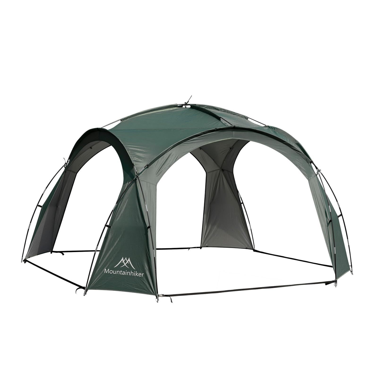 Mountainhiker シェードテント 150Dオックスフォードポリエステル耐久性のあるシェードテントアウターテント 防風性と防水性のターポリン 複数人に適しています 4mx4mの広いスペース ビーチシェード 組み立てが簡単 夏の屋外キャンプに最適 M