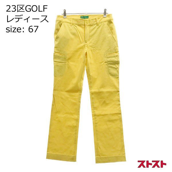 23GOLF レディース ゴルフパンツ L (64) イエロー 23区GOLF ゴルフ ストレッチパンツ イエロー系 64 [240001898779
