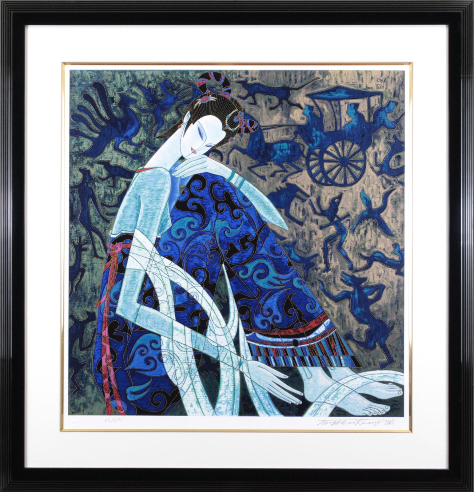 輝い 鈴木涼子 おおまか 「無題」 銅版画 絵画 版画