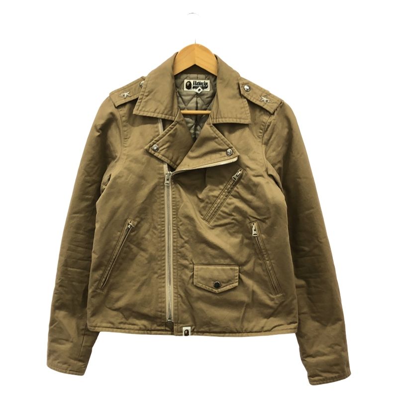 A BATHING APE ダブルライダースジャケット サイズM ブラウン アベイシングエイプ 17