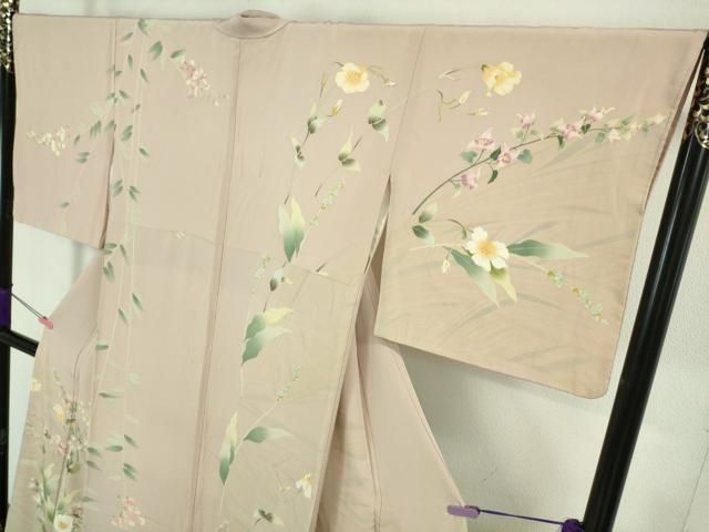 平和屋着物□極上 倉染匠 猟彩友禅作家 倉翔篁 訪問着 刺繍 四季花文