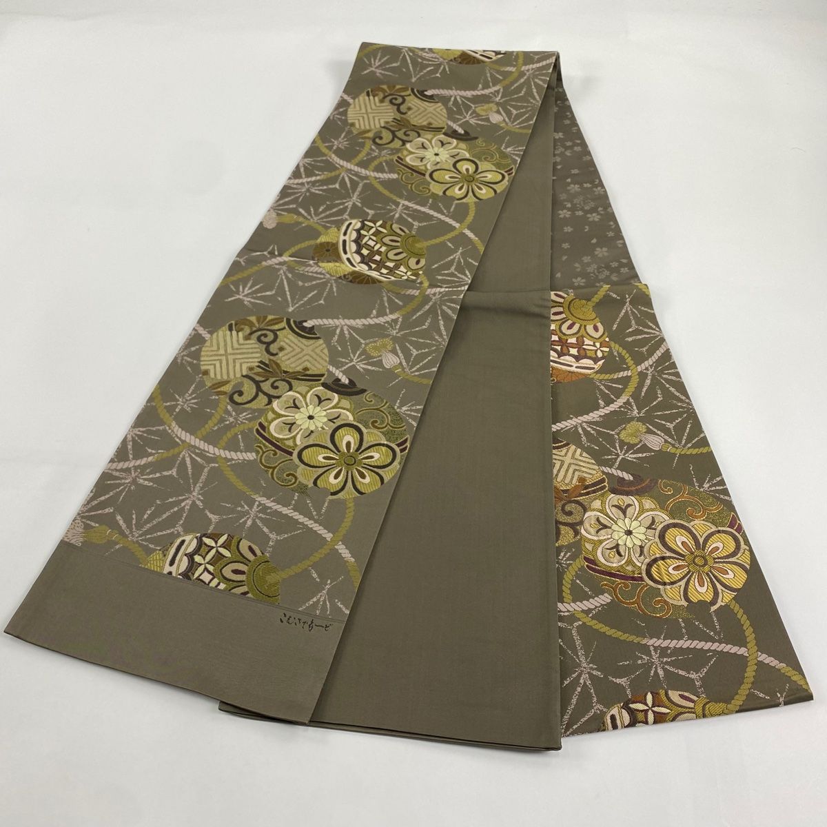 お買い得品✿袋帯　正絹　used　美品 平和屋着物▽六通柄袋帯 向かい鳥鳳凰花文 金糸 正絹 逸品