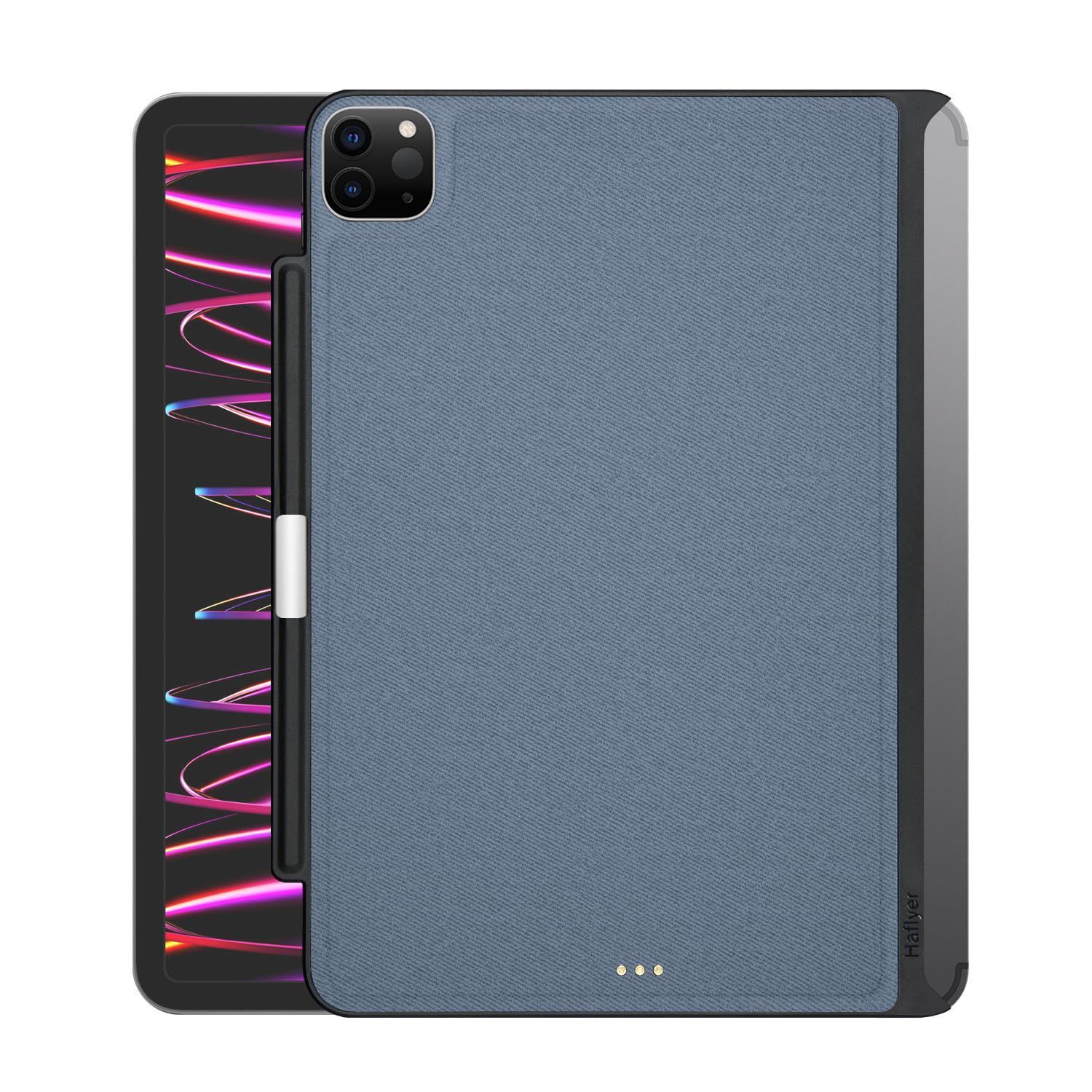 ブルー [Haflyer]iPad Pro 11 インチ ケース (2022/2021/2020/2018モデル) iPad Air 5 ケース iPad Air4 10.9 インチ 第5/4世代 2022/2020モデル Pencil収納 磁気吸着 マジック