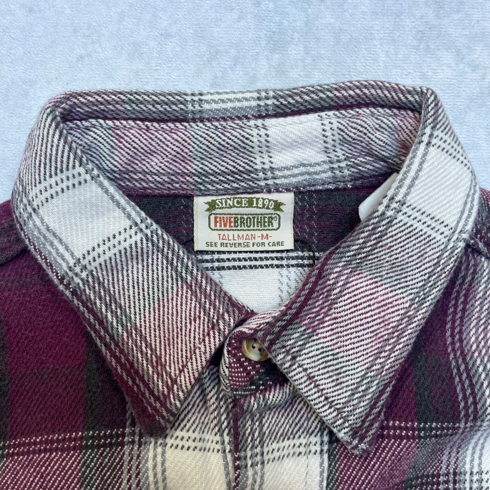 90's USA製 FIVEBROTHER ファイブブラザー ネルシャツ M