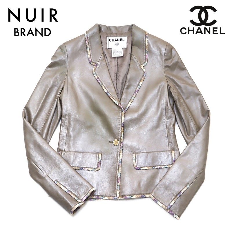 CHANEL シャネル ブルゾン サイズ 36  2005年 ラムスキン レザージャケット 【大幅値下げ】