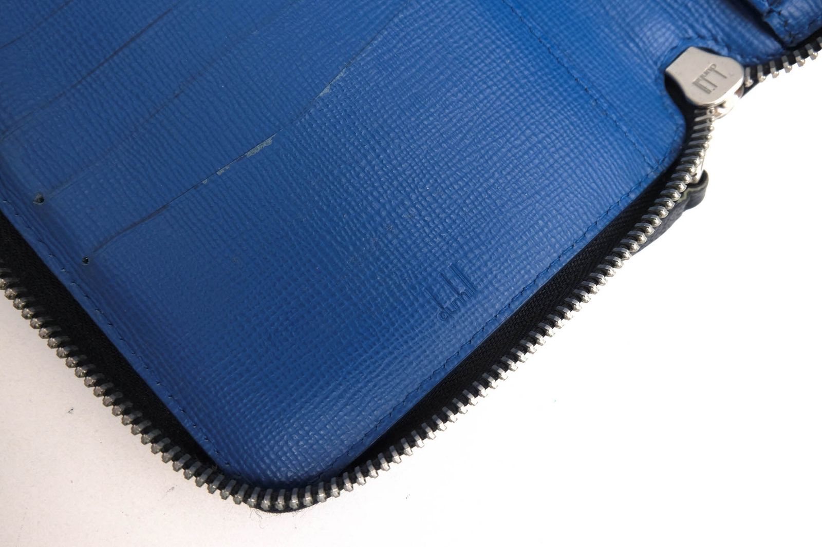 良品 2118 dunhill オーガナイザー 長財布 レザー ネイビー dunhill