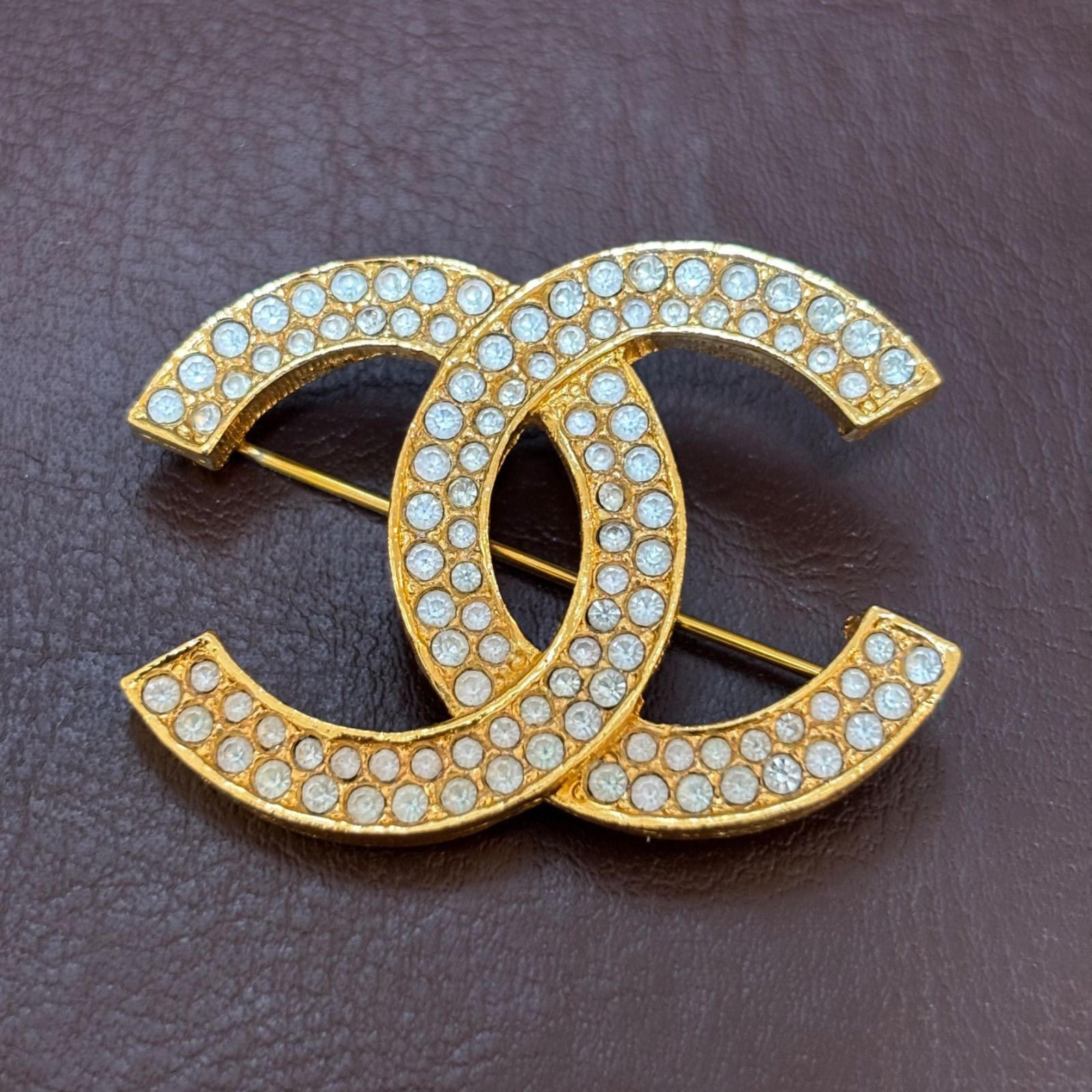 CHANEL シャネル 174 ヴィンテージ ココマーク ラインストーンブローチ CHANEL シャネル 174 ヴィンテージ ココマーク ラインストーンブローチ