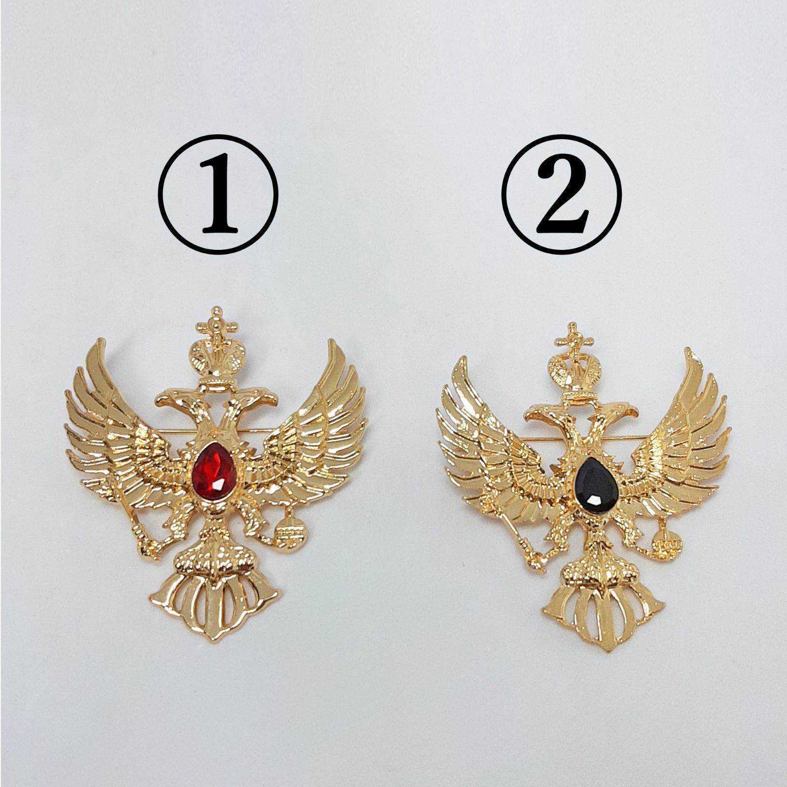 双頭の鷲 ブローチ ※1種類選択式販売です 6cm×5.2cm 紋章 国章 ロシア