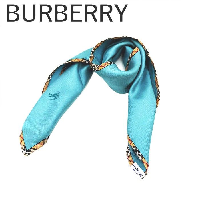 BURBERRY 水色.青緑色 チェック スカーフ BURBERRY 水色.青緑色 チェック スカーフ BURBERRY 水色.青緑色