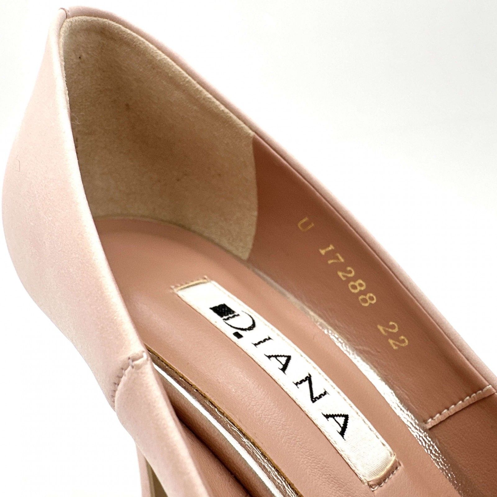 □新品級□ DIANA ハイヒール リボン ピンヒール ピンク 1224T