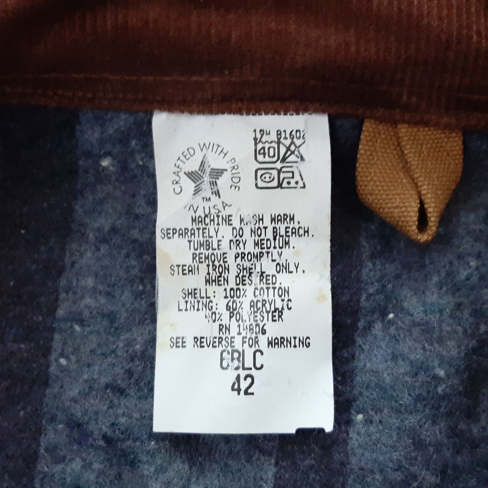 size 42】デッドストック USA製 Carhartt チョアコート Chore Coat